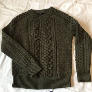 J. Crew popcorn cable knit sweater